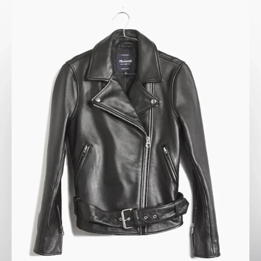 Leather Motorcycle Jacket - Picture 3 of 5